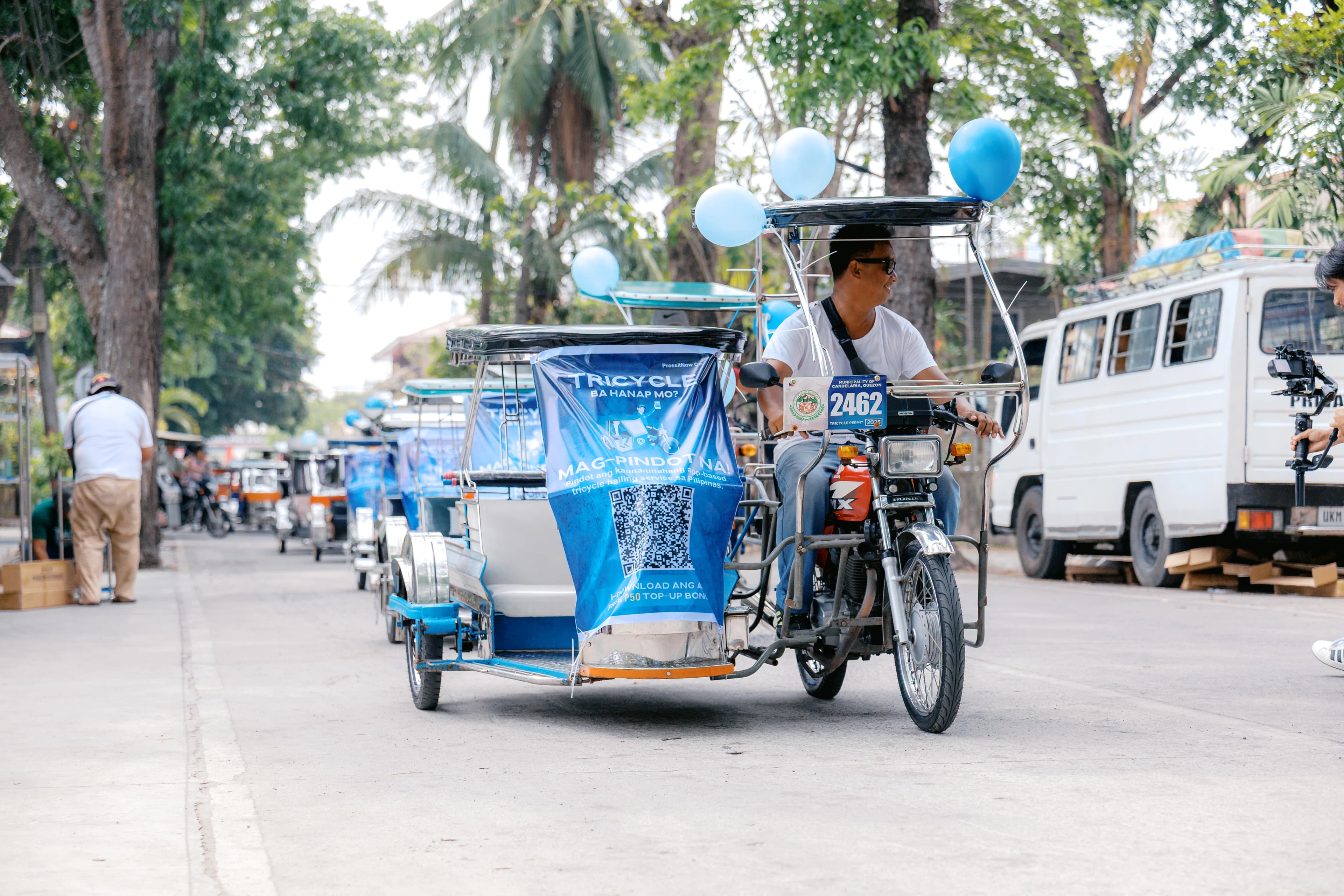 Pindot tricycle parade during the Application launch in Candelaria